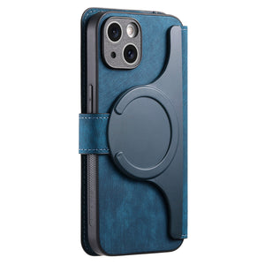 For iPhone 13 12 11 Pro Max XS Max XR 8 7 6 Plus Wallet Case, Magnetic Lock & RFID Blocking, Detachable Magnetic Flip Folio Cover