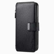 Load image into Gallery viewer, For iPhone 15 14 Pro Max Wallet Case, Zipper Storage Design &amp; RFID Blocking, Detachable Magnetic Flip Folio Cover