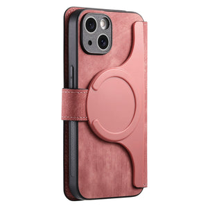 For iPhone 13 12 11 Pro Max XS Max XR 8 7 6 Plus Wallet Case, Magnetic Lock & RFID Blocking, Detachable Magnetic Flip Folio Cover