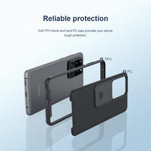 NILLKIN for Samsung Galaxy S20 5G/S20 Plus /S20 Ultra 5G Case,Camera Protection Slide Protect Lens