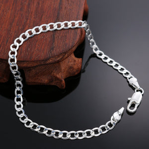 925 Sterling Silver Exquisite 10mm Chain Men Women Chain Noble Wedding Bracelet Fashion Charm Wedding Birthday Gift