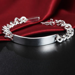 925 Sterling Silver Exquisite 10mm Chain Men Women Chain Noble Wedding Bracelet Fashion Charm Wedding Birthday Gift