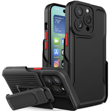 Load image into Gallery viewer, Combo Case Holster for iPhone 14 13 12 11 Pro Max , Slim Shell &amp; Swivel Belt Clip Holste Kickstand Cover for iPhone 14 Pro Max