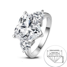 Load image into Gallery viewer, Fashion 100% 925 Sterling Silver Big Rings Created Moissanite Wedding Heart-shaped Diamonds Ring Luxury Jewelry Wholesale