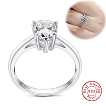 Load image into Gallery viewer, Luxury 2 Carat Moissanite 100% 925 Sterling Silver Women&#39;s Engagement Wedding Diamond Ring High Jewelry Wholesale