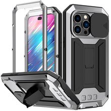 Load image into Gallery viewer, for iPhone 14 13 Pro Max Mini Case Military Grade Full-Body Rugged Built-in Kickstand Slide Camera Protective Cover Shell