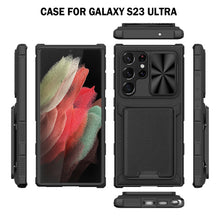 Load image into Gallery viewer, for Samsung Galaxy S23 Ultra Wallet Case with Card Holder &amp; Slide Camera Cover Full-Body Rugged Shockproof Protective Cover