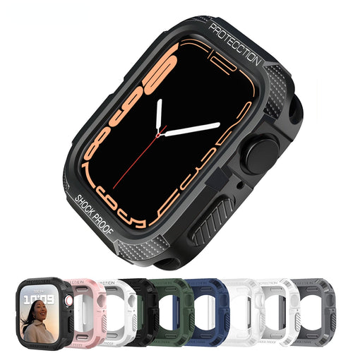 Rugged Cover for Apple Watch Case iWatch Accessorie TPU Screen Protector Apple watch serie 7 case