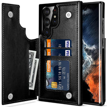 Load image into Gallery viewer, for Samsung Galaxy S23 S22 Ultra Cover Wallet Case ID Credit Card Slot Holder Cash Pocket Sleeve PU Leather Magnetic Closure Case