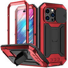 Load image into Gallery viewer, for iPhone 14 13 Pro Max Mini Case Military Grade Full-Body Rugged Built-in Kickstand Slide Camera Protective Cover Shell